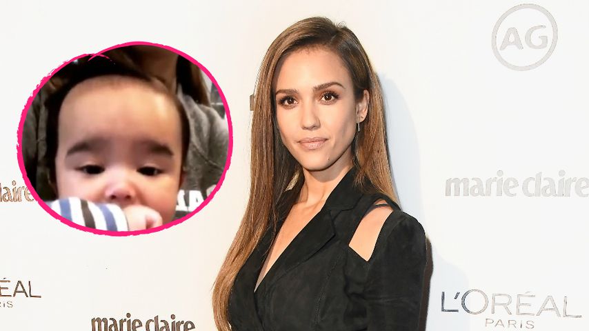 Mähnen-Alarm: Jessicas Babyboy hat schon 'ne richtige Frisur