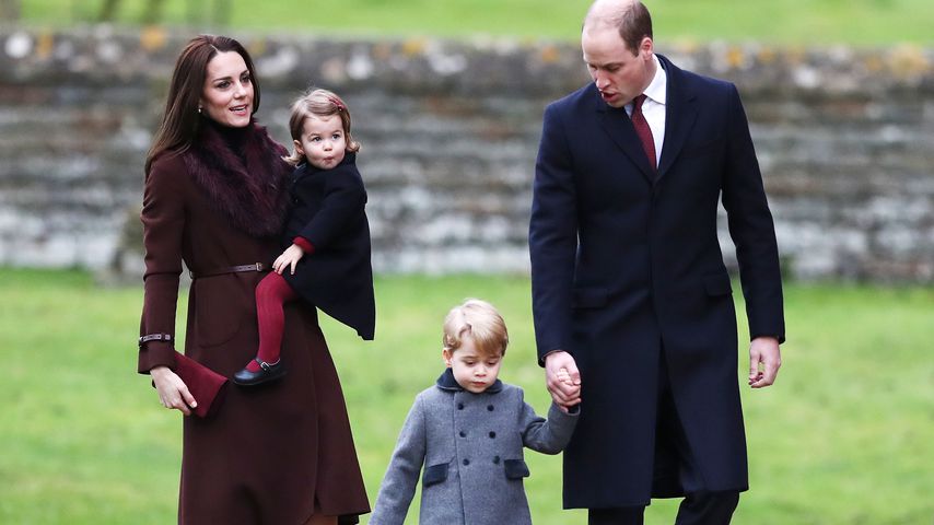 erzogin Kate, Prinzessin Charlotte, Prinz George und Prinz William