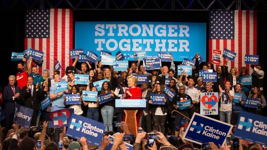 Hillary Clinton nach der TV-Debatte mit Donald Trump