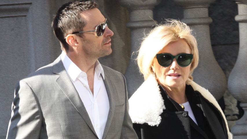 Hugh Jackman und Deborra-Lee Furness auf der Beerdigung von Oscar de la Renta