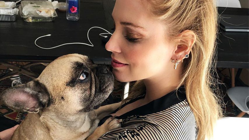 Hund Matilda und Chiara Ferragni