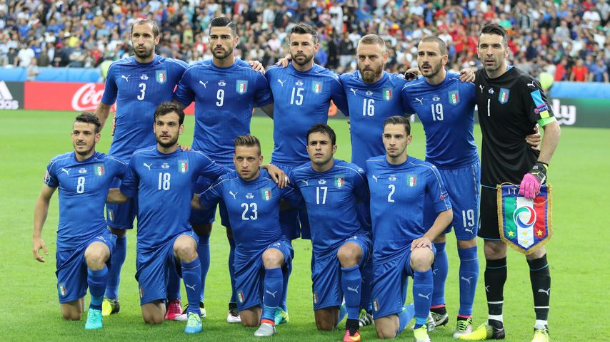 Italienische Nationalmannschaft beim EM-Spiel gegen Spanien 2016