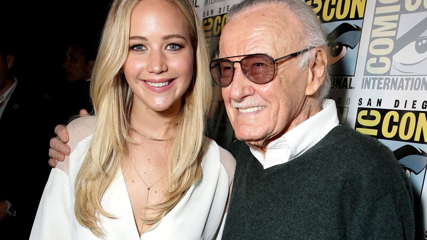 Jennifer Lawrence und Stan Lee