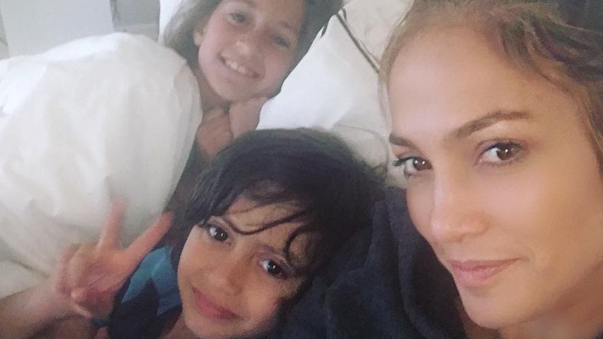 Jennifer Lopez mit ihren beiden Kindern Emme und Maximilian