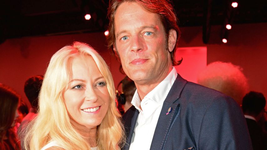 Jenny Elvers und Steffen von der Beeck auf der Fashion Week in Berlin 2014