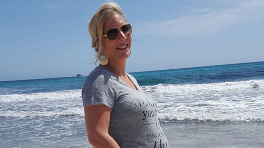 Jens Büchners Freundin Daniela mit Babybauch