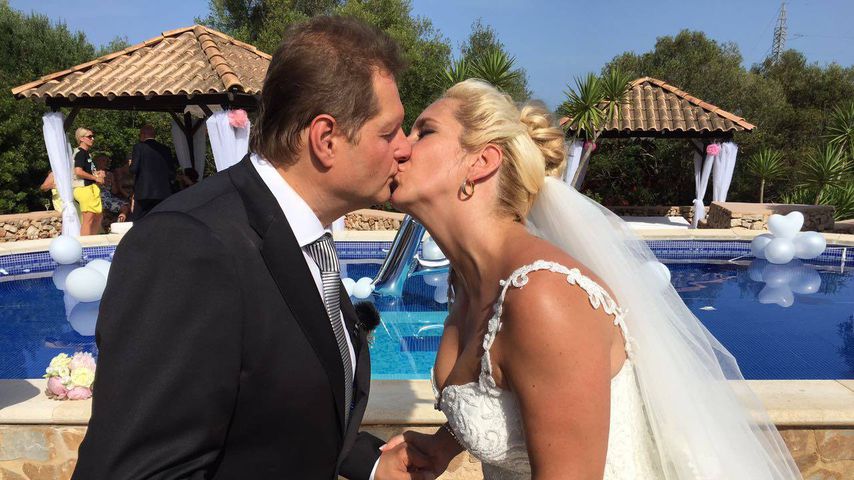 Jens Büchner und Daniela Karabas bei ihrer Hochzeit