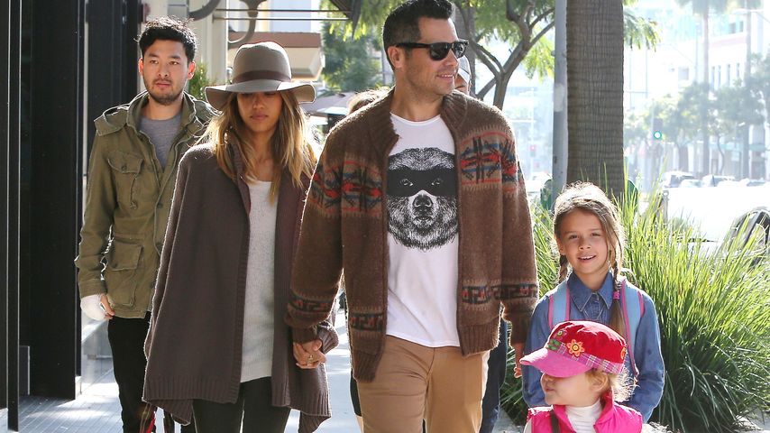 Jessica Alba, Honor Marie Warren, Haven Garner Warren und Cash Warren
