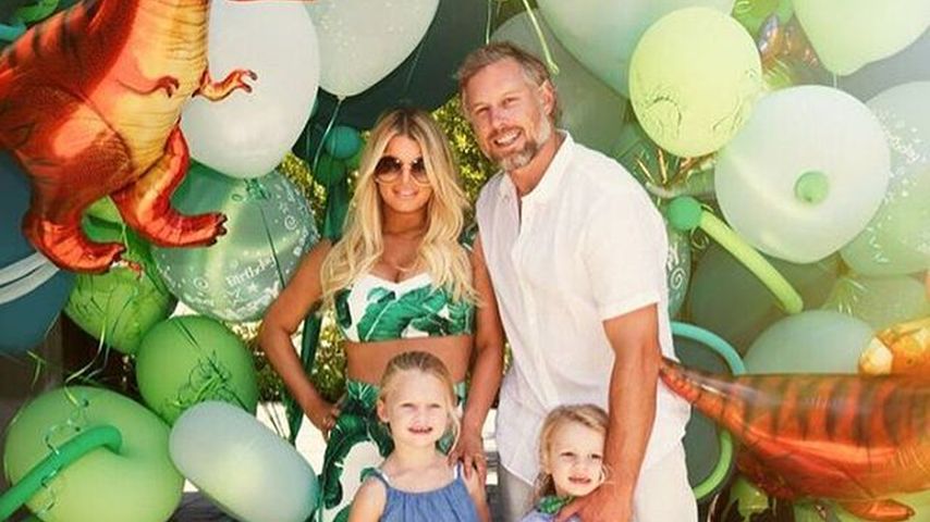 Jessica Simpson mit Ehemann Eric Johnson und den Kids Maxwell Drew und Ace Knute