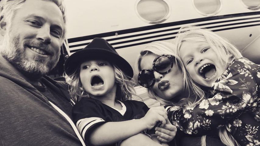 Jessica Simpson und Eric Johnson mit ihren Kindern