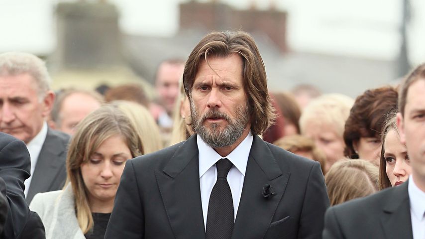 Jim Carrey bei der Beerdigung seiner Ex-Freundin Cathriona White