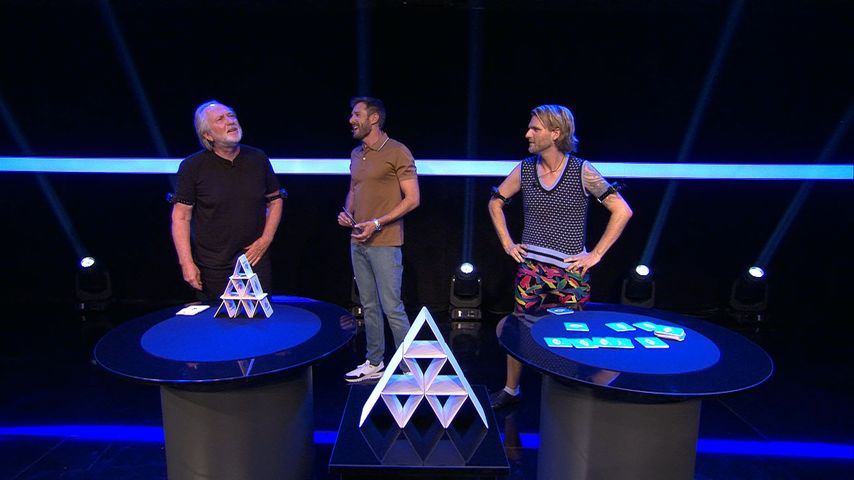 Joachim Witt, Jochen Schropp und Robin Bade in einer Szene von "Promi Big Brother"