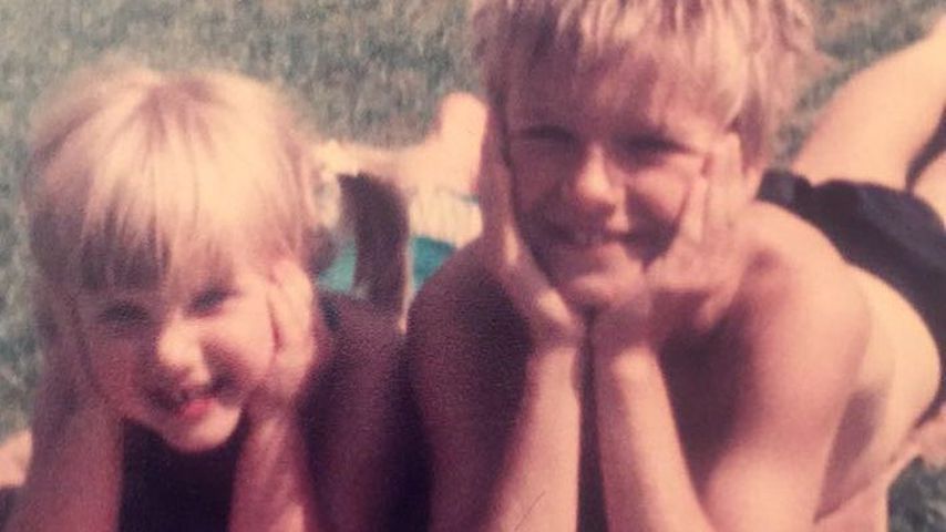 Joanne und David Beckham im Kleinkindalter