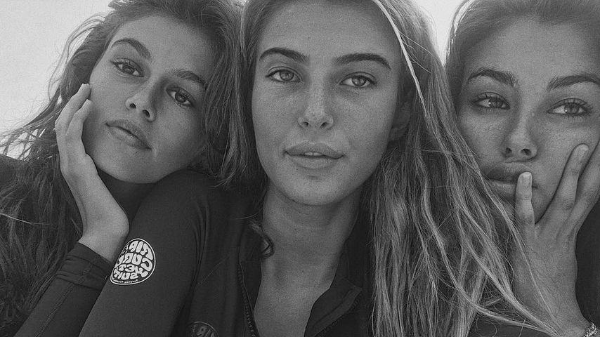 Kaia Gerber, Charlotte D'Alessio und Madison Beer (v.l.) in Kanada