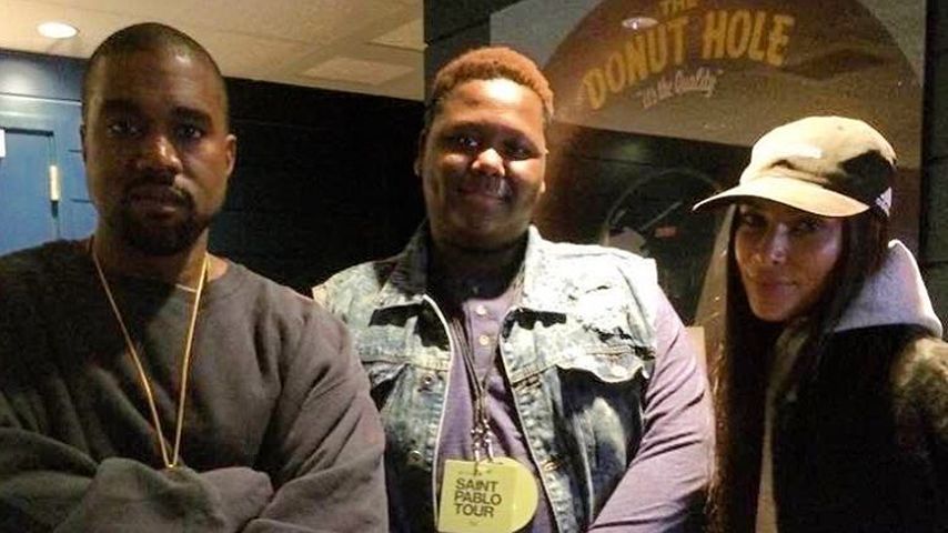 Kanye West, Cameron Sterling und Kim Kardashian bei einem Konzert der "Saint Pablo"-Tour