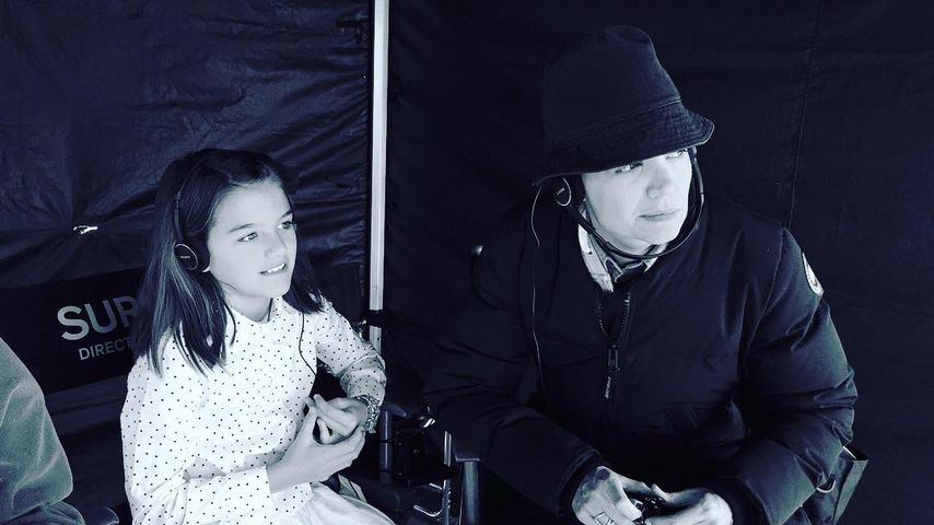 Katie Holmes und Tochter Suri Cruise am Filmset in Kanada