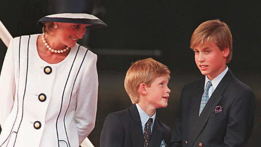 Prinzessin Diana, Prinz Harry, Prinz William und Prinz Charles