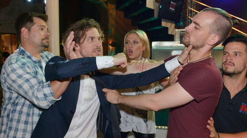 Leon (Daniel Fehlow), Felix (Thaddäus Meilinger), Chris (Eric Stehfest) und Sunny (Valentina Pahde)