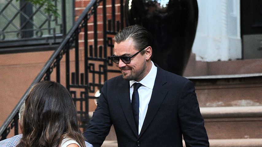 Leonardo DiCaprio beim Verlassen eines Spendendinners von Hilary Clinton in NYC