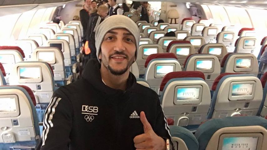 Levent Tuncat auf dem Weg ins Olympia-Trainingslager in Südkorea im März 2016