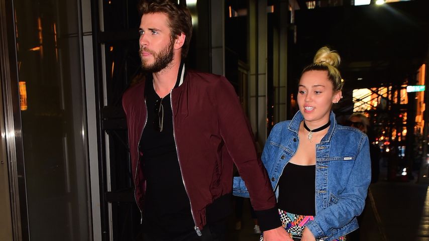 Liam Hemsworth und Miley Cyrus vor dem Soho House in New York City