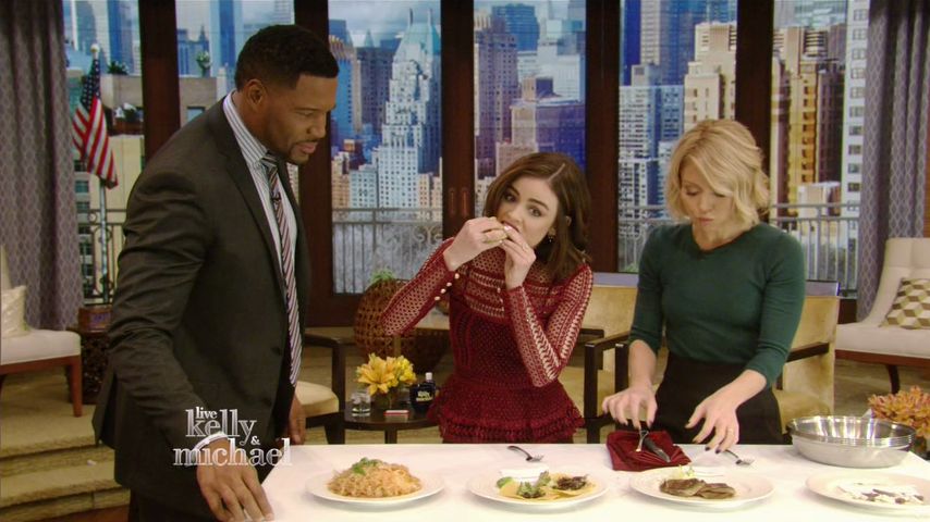 Lucy Hale, Michael Strahan und Kelly Ripa