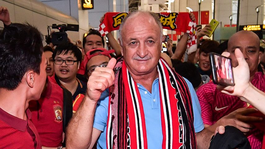 Luiz Felipe Scolari am Flughafen von Guangzhou, China