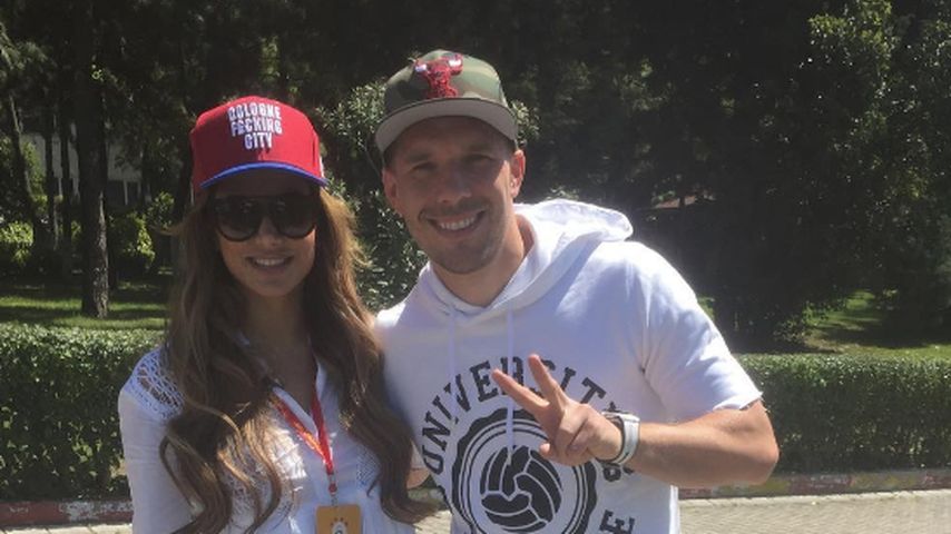 Fußballer Lukas Podolski und Komikerin Enissa Amani