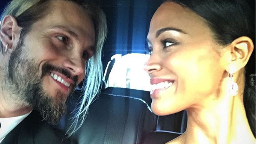 Marco Perego und Zoe Saldana