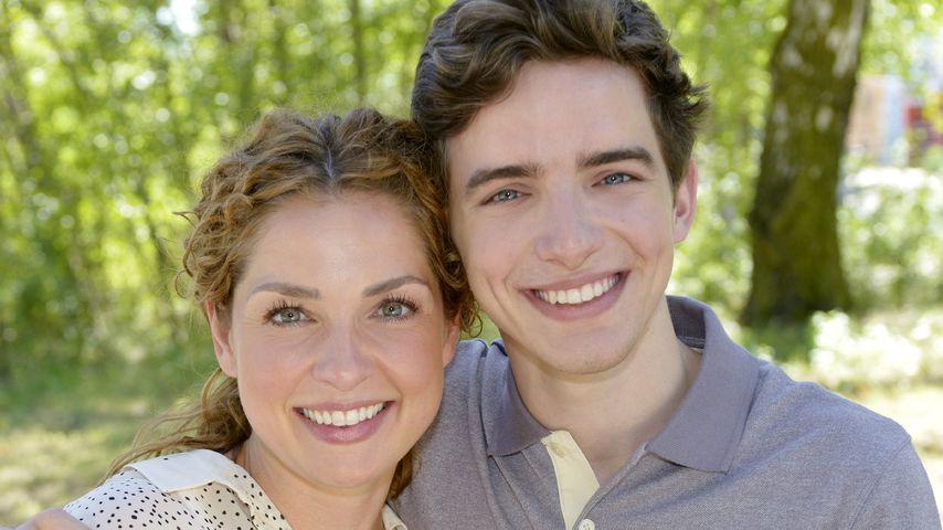 Maria Wedig und Maximilian Braun am GZSZ-Set
