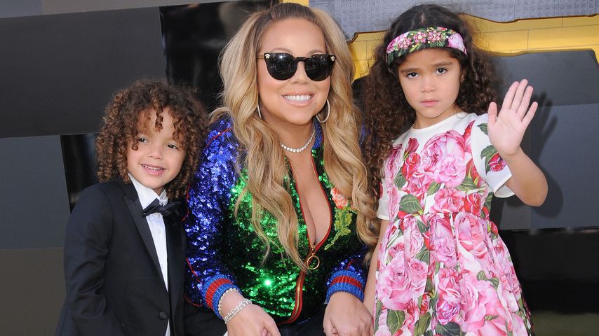 Mariah Carey mit ihren Kindern Moroccan und Monroe bei einer Filmpremiere 2017
