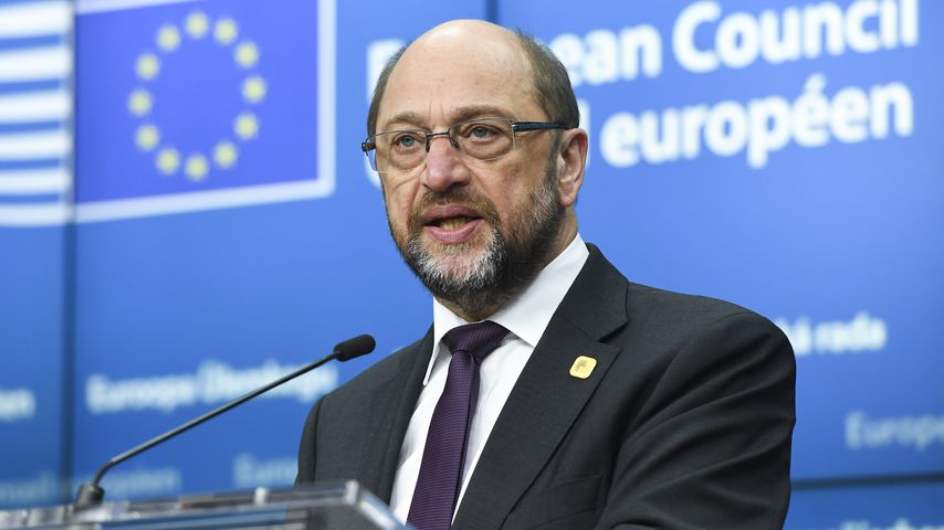 Martin Schulz bei einer Pressekonferenz zum EU-Gipfel in Brüssel 2016