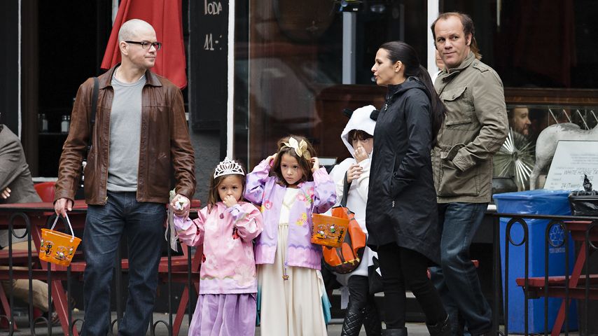 Matt Damon mit seiner Familie in New York