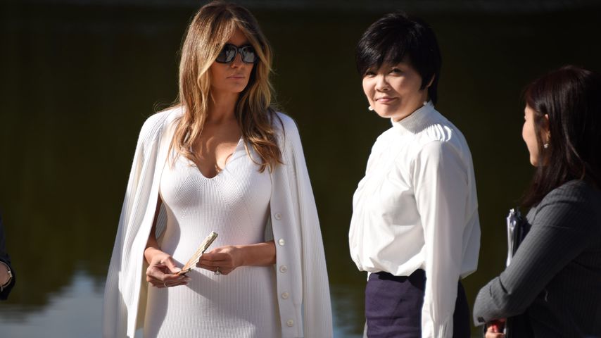 Melania Trump und Ehefrau des japanischen Premierministers Akie Abe