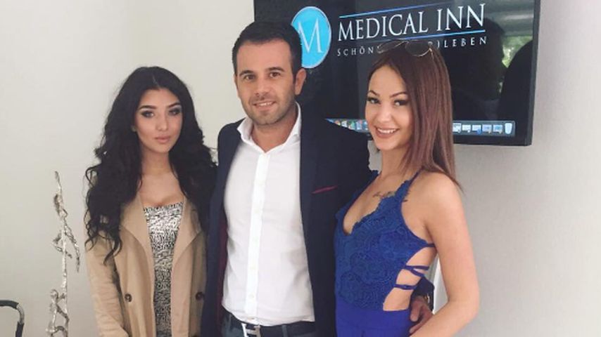 Melody Haase und Anita Latifi mit Dr. Mehmet Atila von der Medical-Inn-Klinik in Düsseldorf