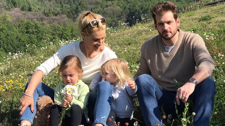 Michelle Hunziker, Tomaso Trusssardi und ihre Kinder Sole und Celeste