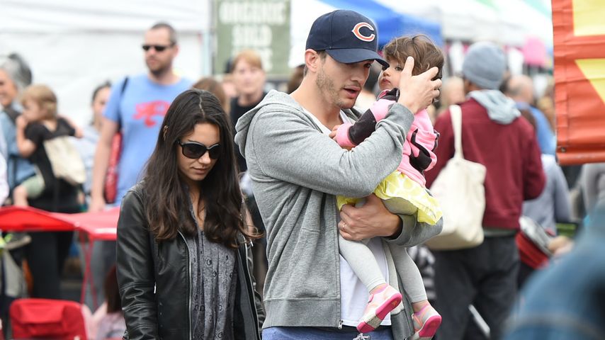 Mila Kunis und Ashton Kutcher mit Tochter Wyatt