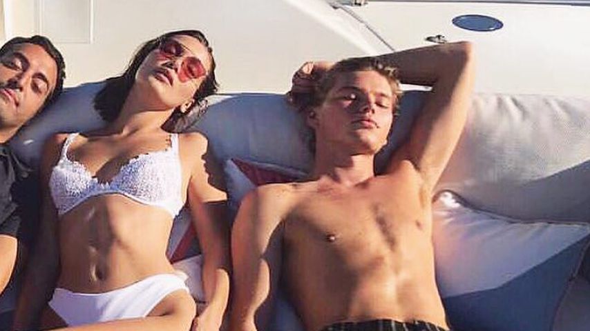 Mohammed Al Turki, Bella Hadid und Jordan Barrett in Cannes