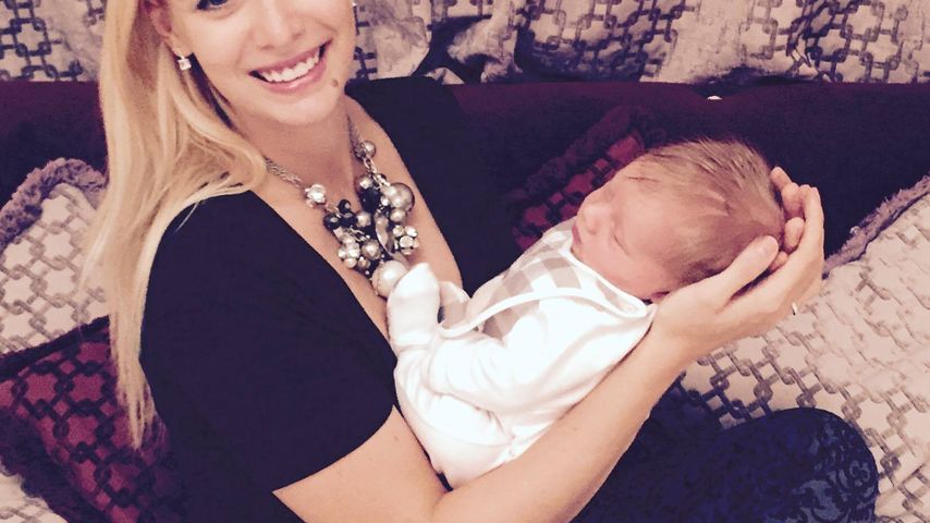 Oksana Kolenitchenko mit Baby Milan einen Monat nach der Geburt