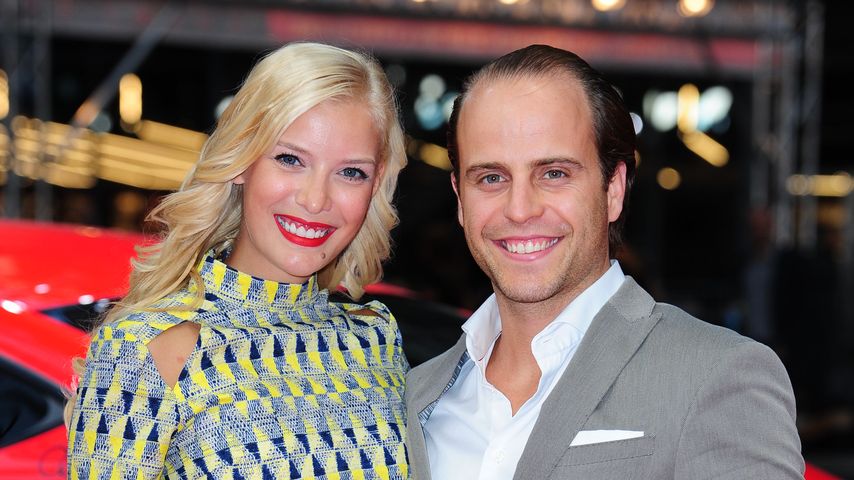 Oksana Kolenitchenko und ihr Mann Daniel bei der Premiere von "Hitman: Agent 47" am Potsdamer Platz