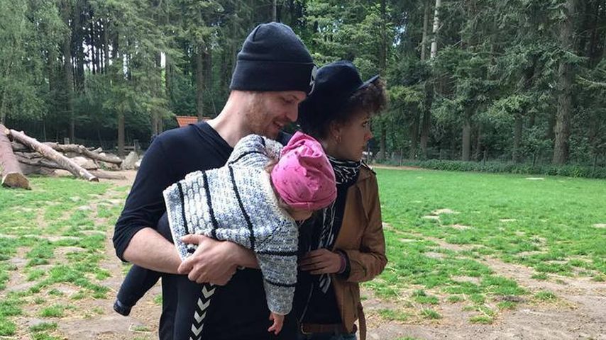 Patrick Müller, Joy Abiola-Müller und ihre Tochter