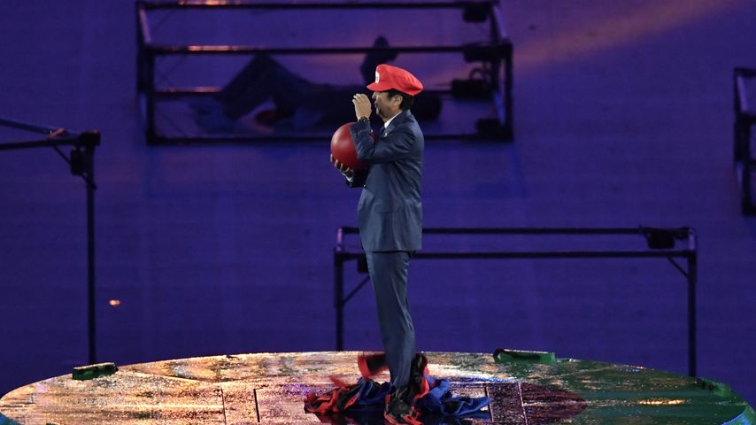 Premierminister von Japan Shinzo Abe als Super Mario bei der Olympia-Abschlussfeier in Rio 2016