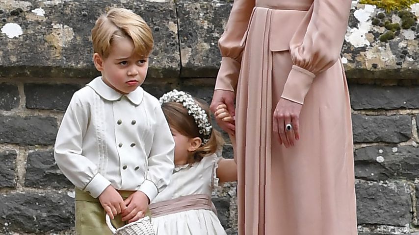 Prinz George, Prinzessin Charlotte und Herzogin Kate bei der Middleton-Hochzeit in Englefield