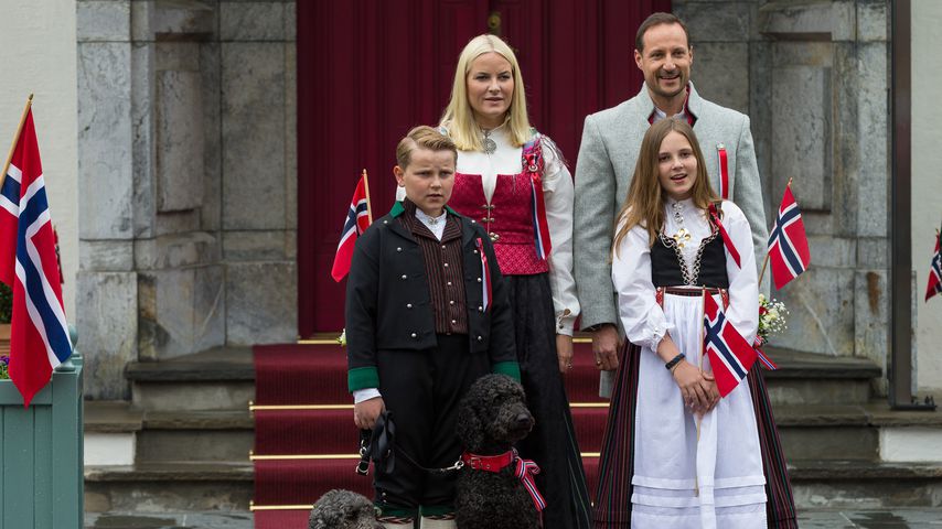 Prinz Sverre Magnus, Kronprinzessin Mette-Marit, Prinzessin Ingrid Alexandra und Kronprinz Haakon