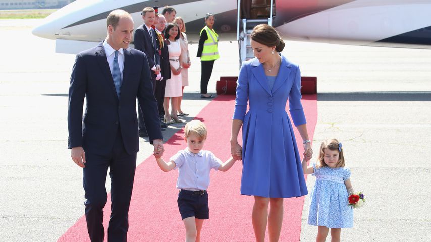 Prinz William, Prinz George, Herzogin Kate und Prinzessin Charlotte in Berlin