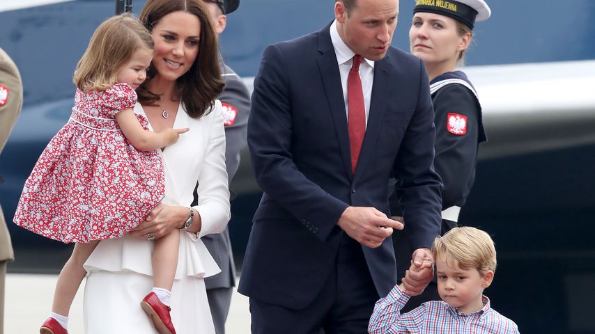 Prinzessin Charlotte, Herzogin Kate, Prinz William und Prinz George