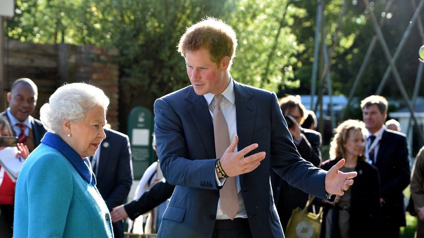 Queen Elizabeth II. und Prinz Harry bei der Chelsea Flower Show 2015