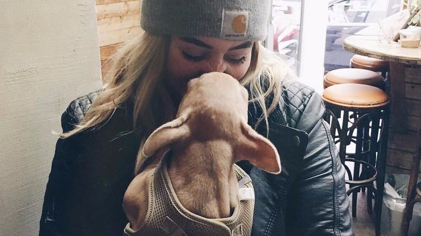 Dagi Bees Managerin Ramona Mour mit ihrem Hund Kenzo