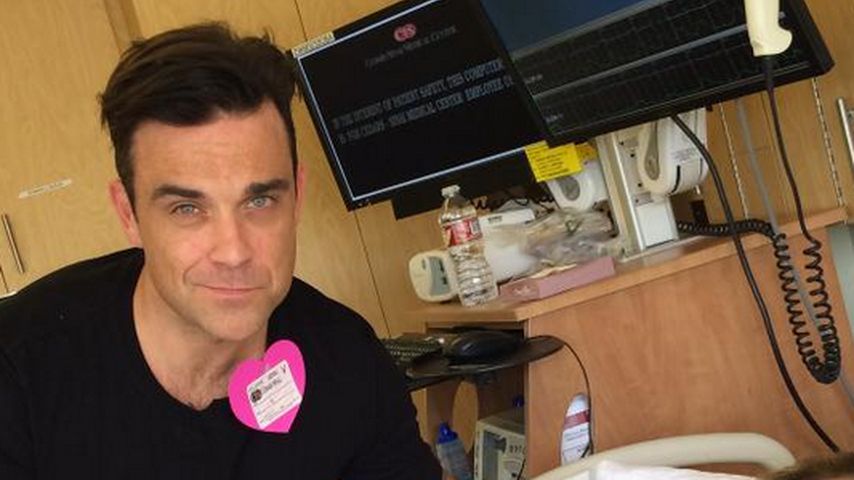 Robbie Williams und Ayda Field im Kreißsaal kurz vor der Geburt ihres Sohnes