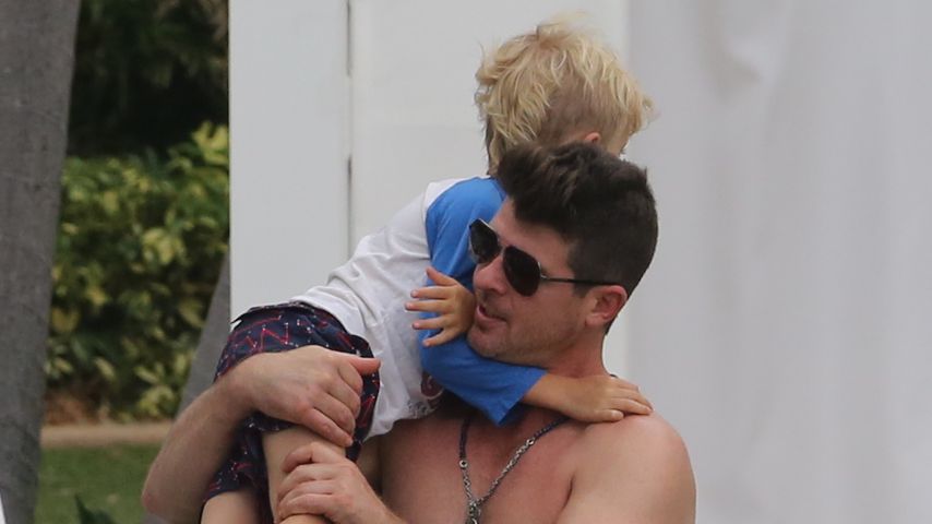 Robin Thicke und sein Sohn Julian im Miami-Urlaub